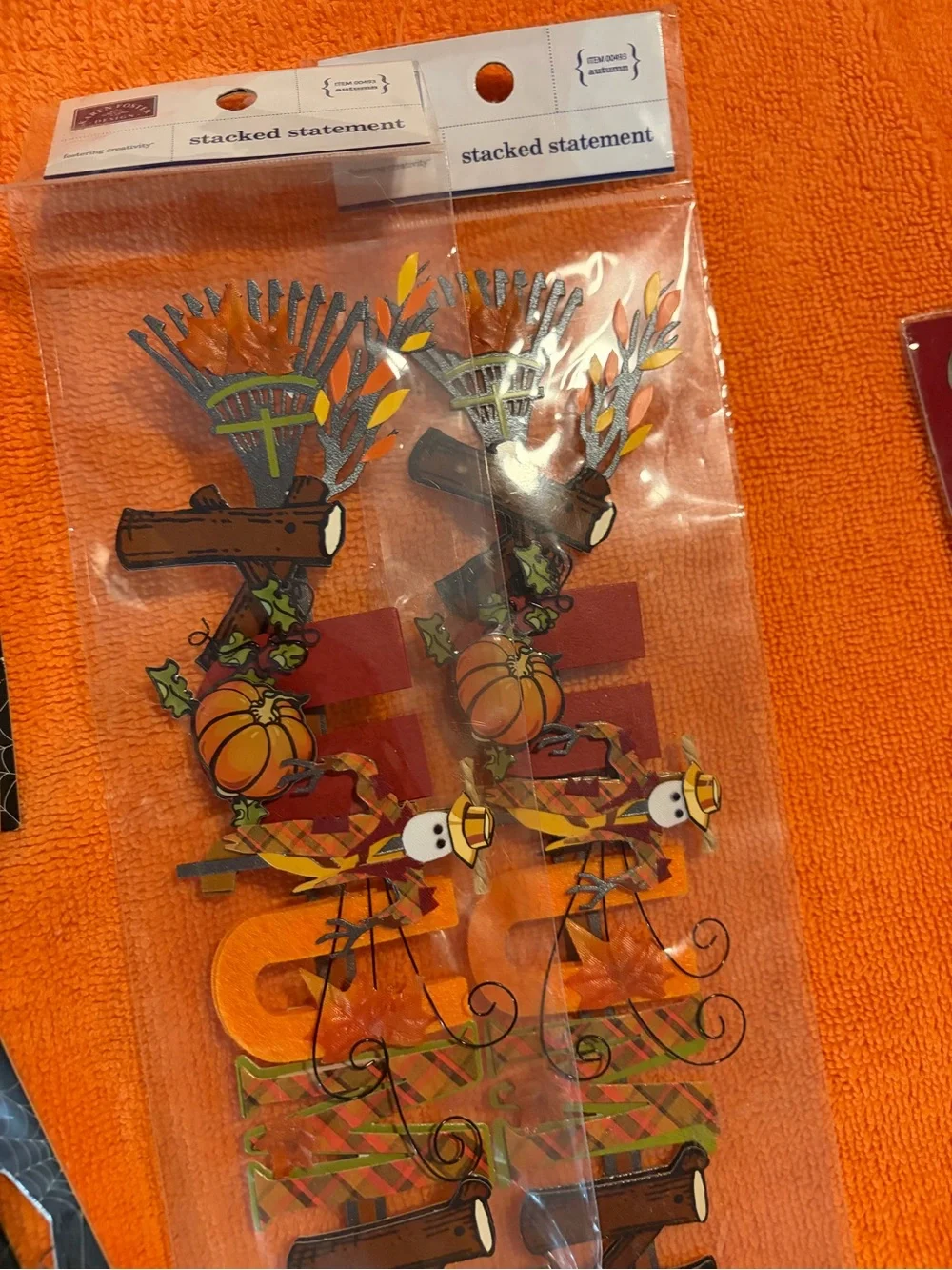 Halloween lot of 13 sealed NEW pkg’sassorted Party Craft Embellishments - Orange